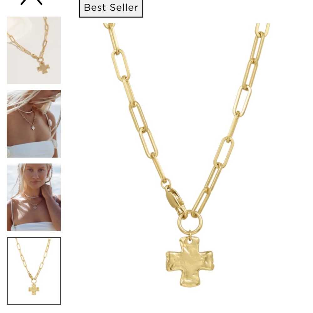 Elegant Gold Cross Pendant Necklace